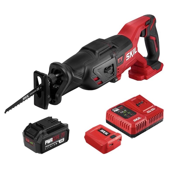 Skil SKIL 20V PWR CORE 20 Cordless Brushless Reciprocating Saw Kit (Battery & Charger) RS5884-1A - main